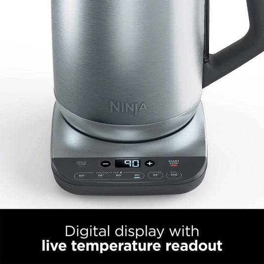 ninja stainless steel kettle digital display with temperature readout