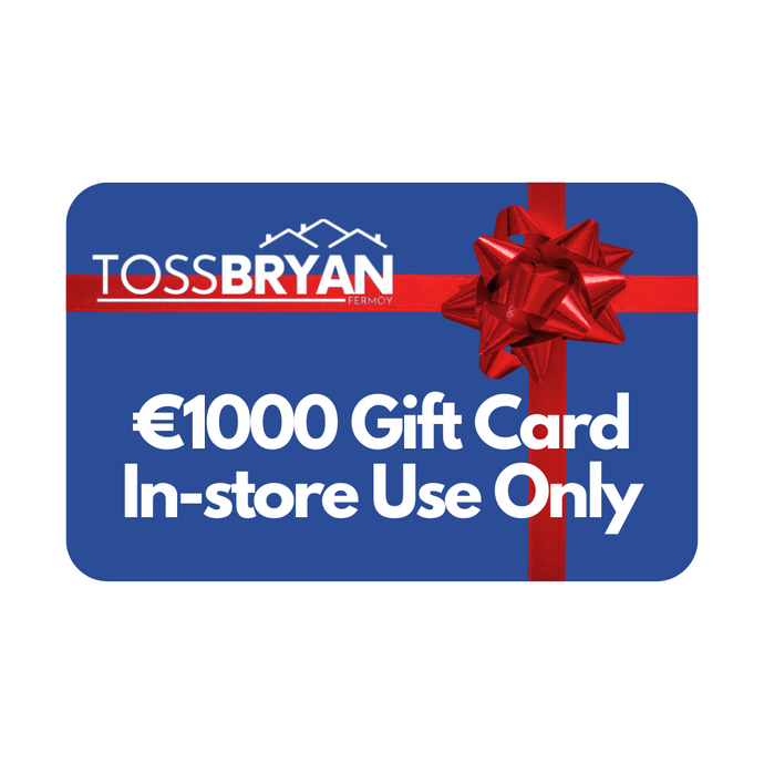 Toss Bryan Gift Card | €1000 | In-store Use Only