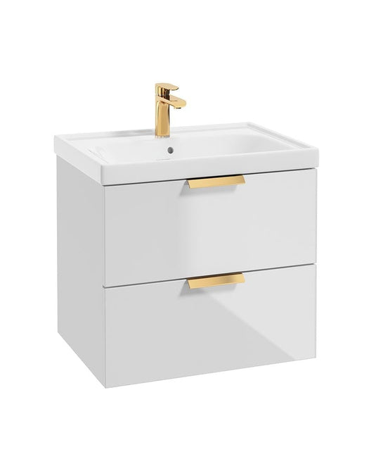 wall hung vanity unit with 2 drawers
