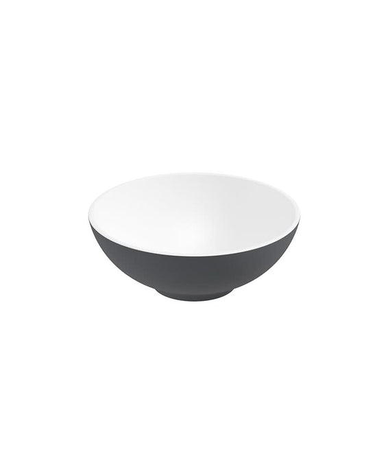 Sonas Skål Round Wash Basin 400X150 White - Midnight Grey And Waste | UF0426