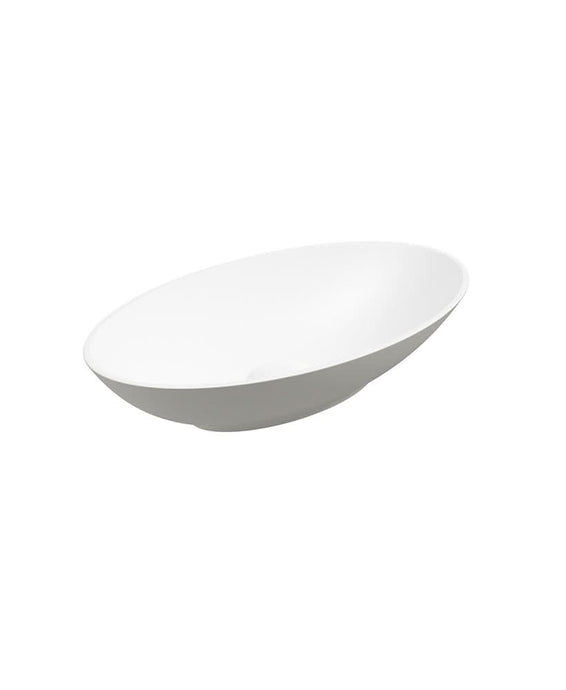 Sonas Skål Oval Wash Basin 600X350 White - Arctic Grey And Waste | UF0428