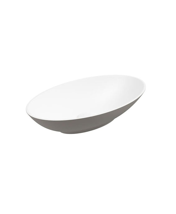 Sonas Skål Oval Wash Basin 600X350 White - Khaki And Waste | UF0429