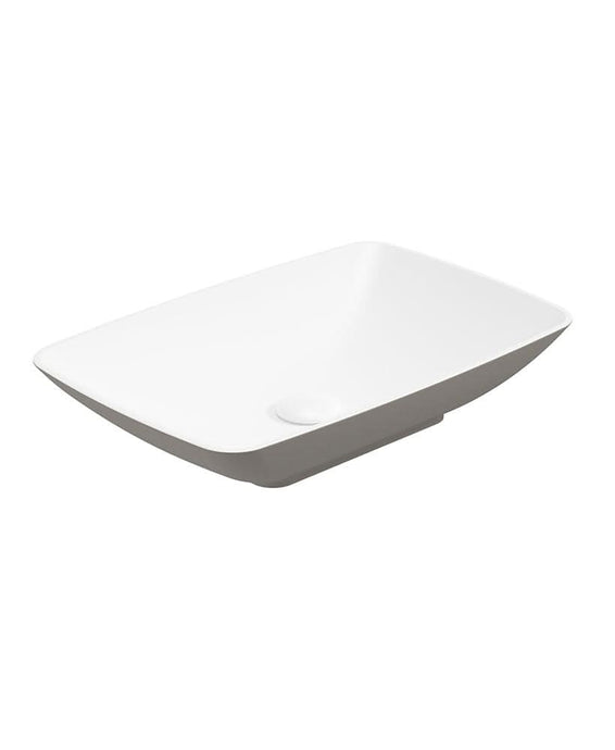 Sonas Skål Rectangle Wash Basin 600X400 White - Khaki And Waste | UF0435