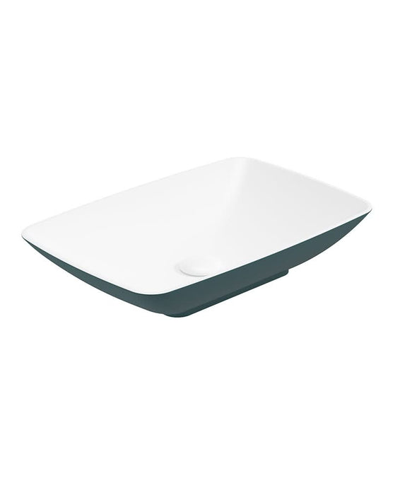 Sonas Skål Rectangle Wash Basin 600X400 White - Ocean Blue And Waste | UF0436