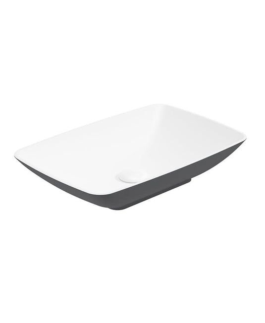 Sonas Skål Rectangle Wash Basin 600X400 White - Midnight Grey And Waste | UF0438