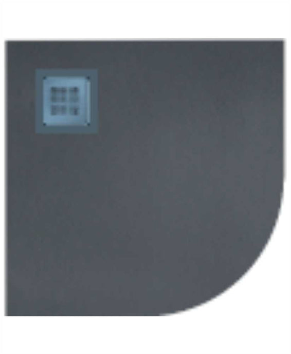 sonas slate anthracite quadrant shower tray and waste