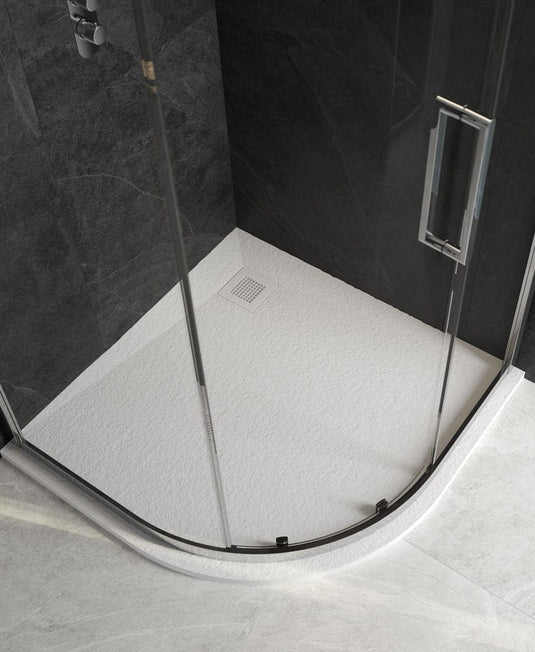 sonas slate white quadrant shower tray and waste