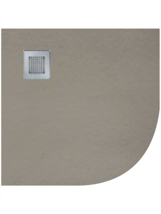 sonas slate quadrant taupe shower tray and waste