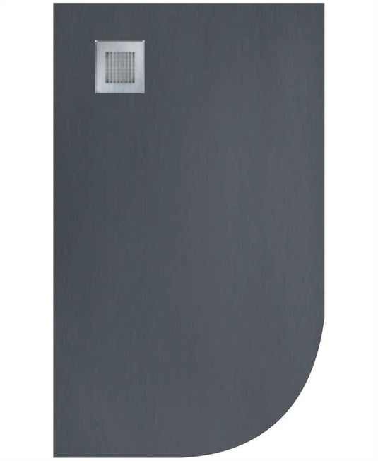 sonas anthracite quadrant shower tray and waste