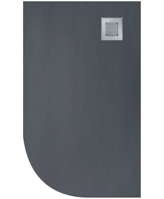 sonas slate anthracite quadrant shower tray and waste