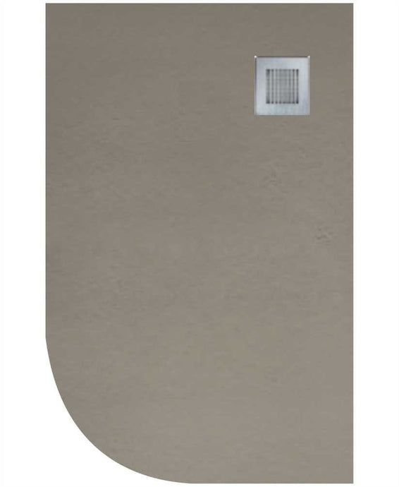 sonas slate taupe quadrant shower tray and waste