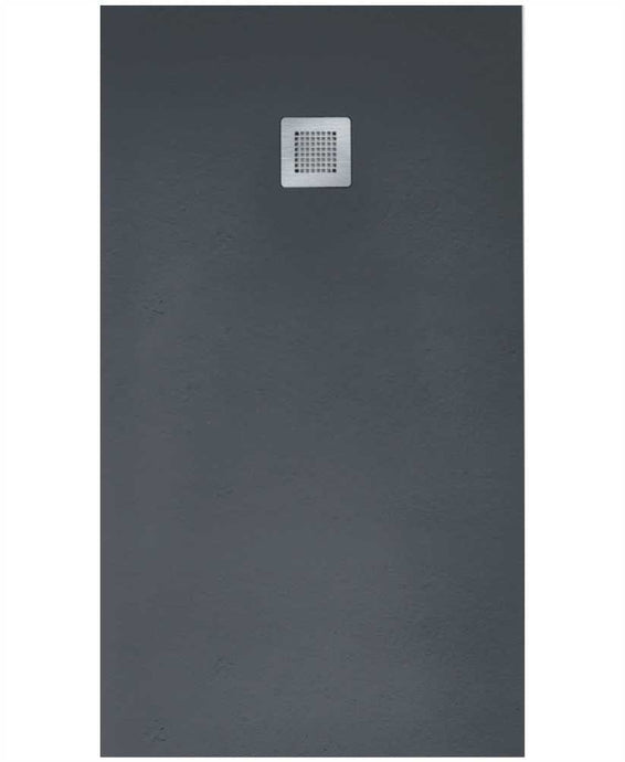 sonas slate anthracite rectangular shower tray and waste
