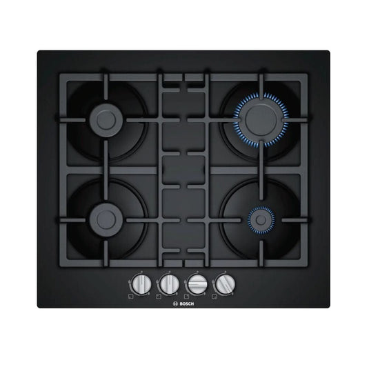 Bosch Series 4 Gas Hob | 60CM | Black Glass | PNP6B6B90