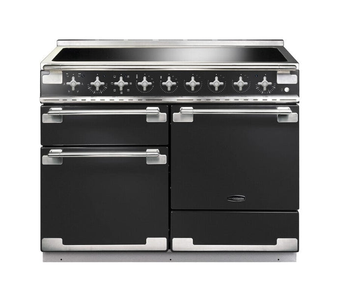 induction rangemaster elise 110 in charcoal black with chrome trim