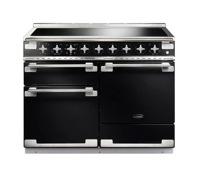 induction rangemaster elise 110 in gloss black with chrome trim