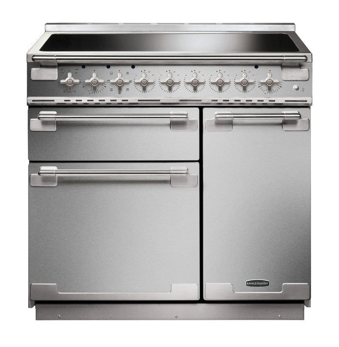 induction rangemaster elise 90 in stainless steel with chrome trim