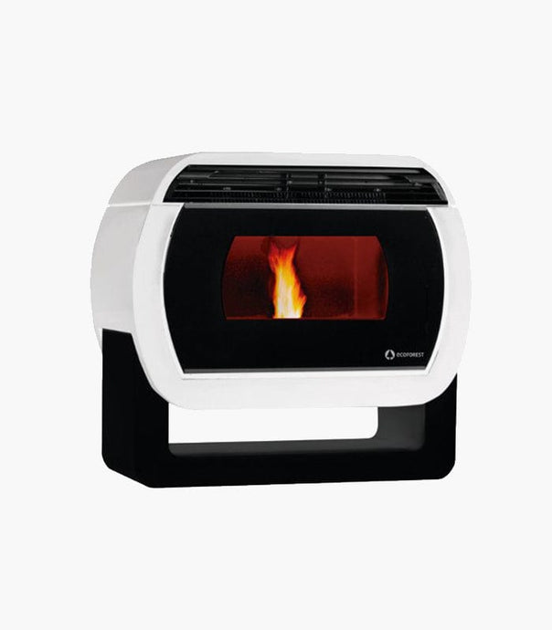 ecoforest tokio 12 wood pellet stove in white, 12kw