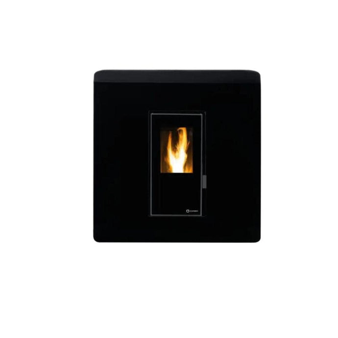 ecoforest venecia 14 ductable slim wood pellet stove in black, 14kw