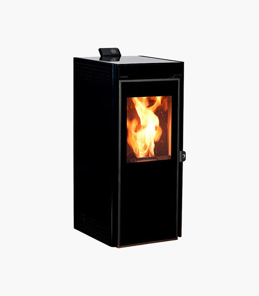 ecoforest vigo III 10 wood pellet stove in black, 10kw