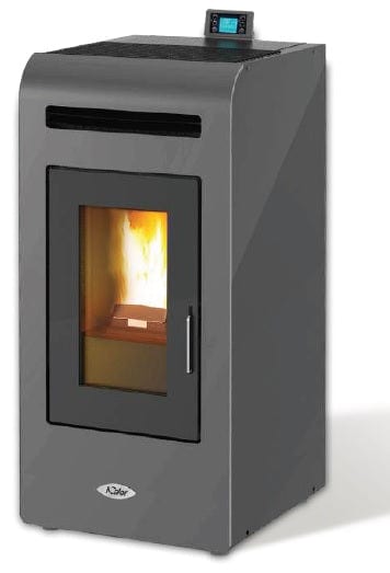 kalor denia 14 wood pellet stove in black, 14kw