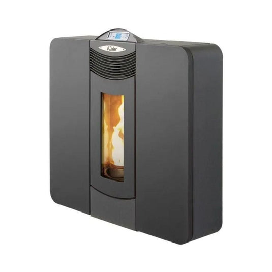 kalor donata 16B slim wood pellet stove in black, 16kw