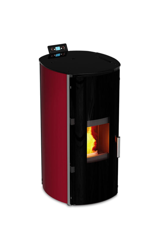 kalor redonda glass 17b wood pellet boiler in red, 17kw