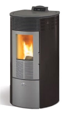 kalor redonda steel 12 wood pellet stove in black, 12kw