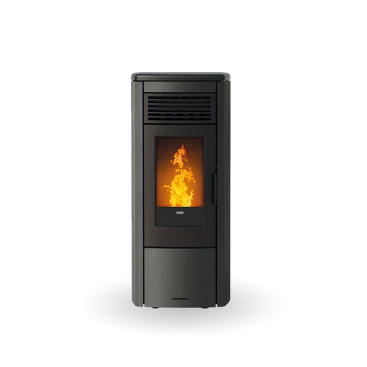klover aura 80 plus wood pellet stove in moka, 8.5kw