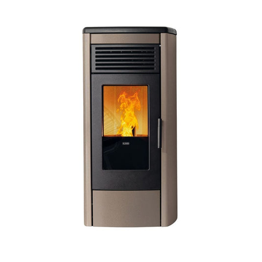 klover aura 120 wood pellet stove in bronze, 9.5kw