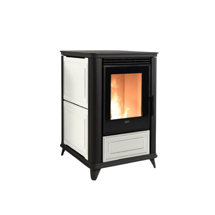 klover miss air wood pellet stove in ivory, 7.2kw