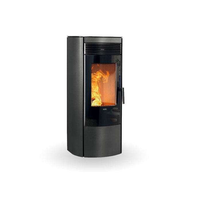 klover rea 100 wood pellet stove in matt black, 10.3kw