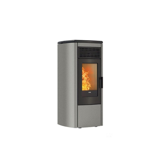 klover rea 100 wood pellet stove in grey, 10.3kw