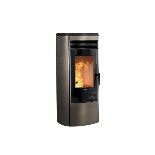 klover omega wood pellet stove in bronze, 12.1kw