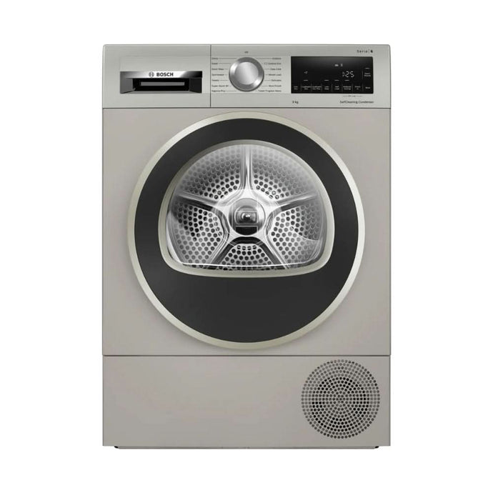 Bosch Series 6 Heat Pump Condenser Dyer | 9KG | Silver Inox | WQG245S9GB