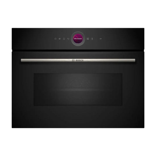 black 800W integrated microwave