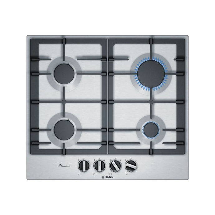 Bosch Series 6 Gas Hob | 60CM | Brushed Steel | PCP6A5B90