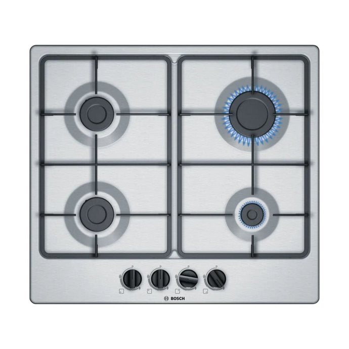 Bosch Series 4 Gas Hob | 60CM | Brushed Steel | PGP6B5B60