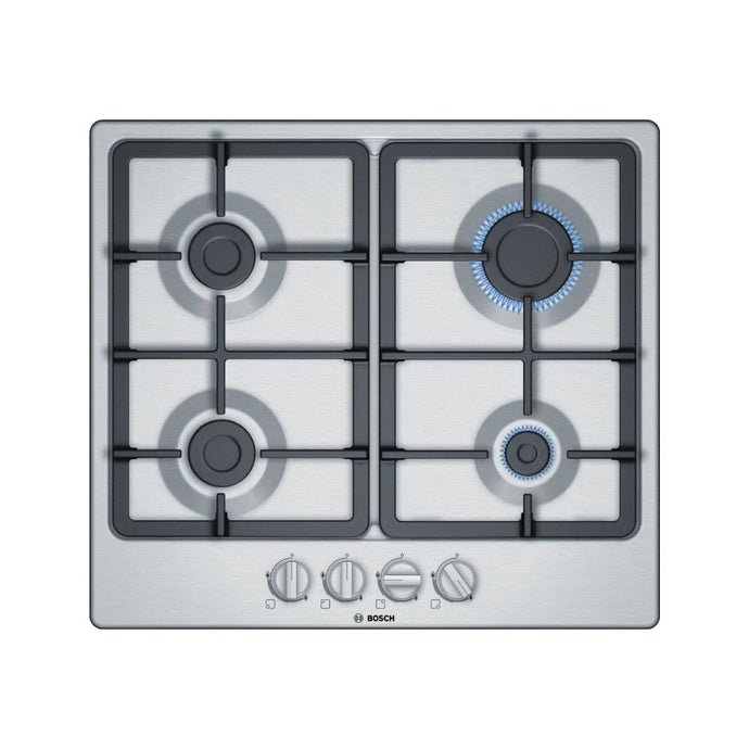 Bosch Series 4 Gas Hob | 60CM | Brushed Steel | PGP6B5B90