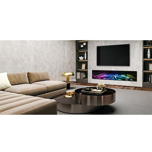 evonic halo 1800 integrated electric fire with glass fronted