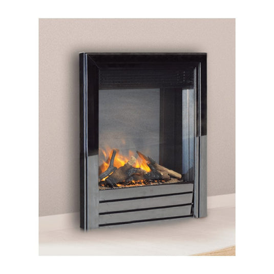 evonic colorado insert electric fire in black nickle with manual control