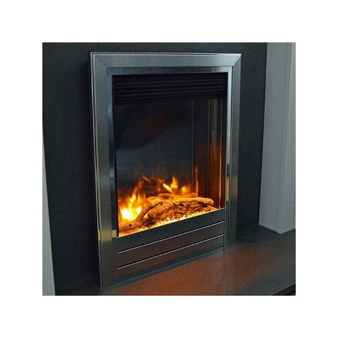 evonic colorado insert electric fire in chrome, with manual control