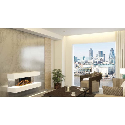 evonic compton 2 electric fire in white