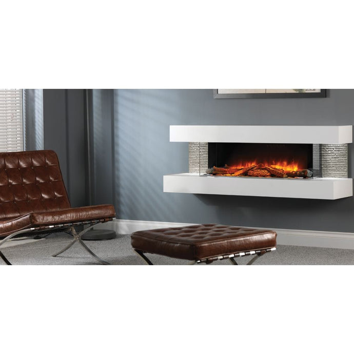evonic compton 1000 insert electric fire in white
