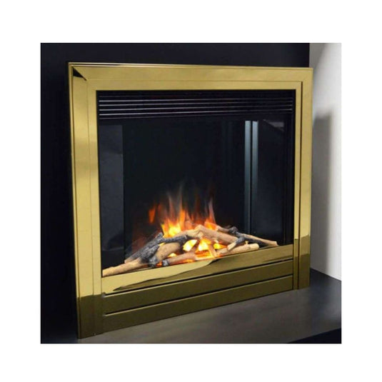 evonic kepler 22 insert electric fire with brass frame