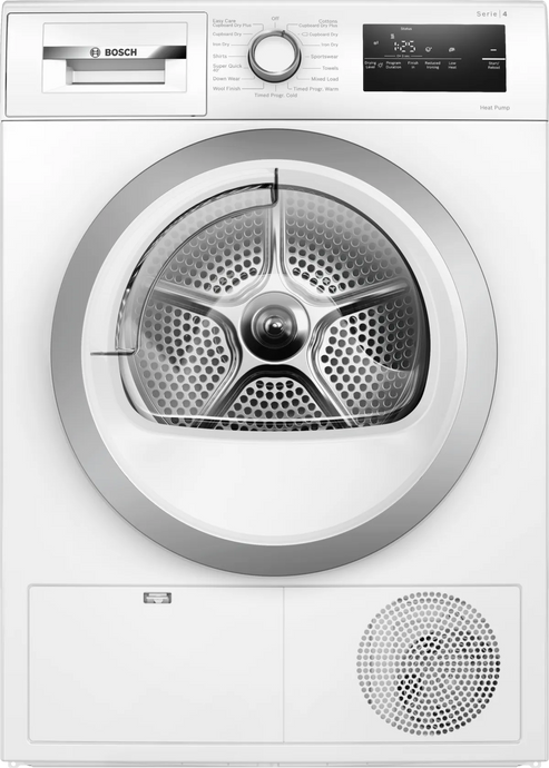 white heat pump dryer 