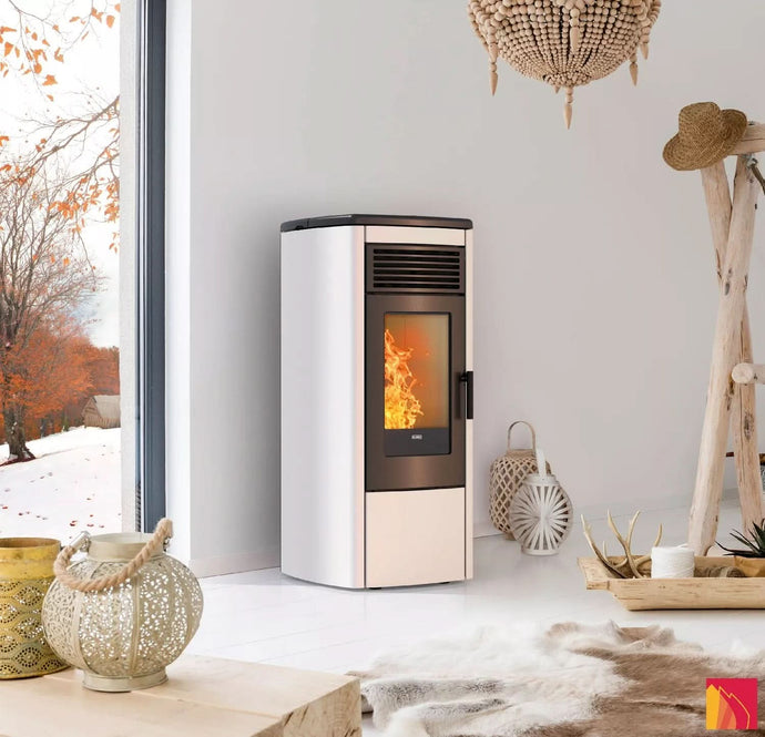 Klover Aura 80 Plus Multi Air Wood Pellet Stove | 8.5KW | Bordeaux | KLAPC80BO