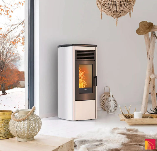 Klover Aura 80 Plus Multi Air Wood Pellet Stove | 8.5KW | Bordeaux | KLAPC80BO