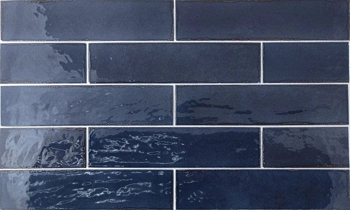 tribeca tile in blue note, 6x24.6cm