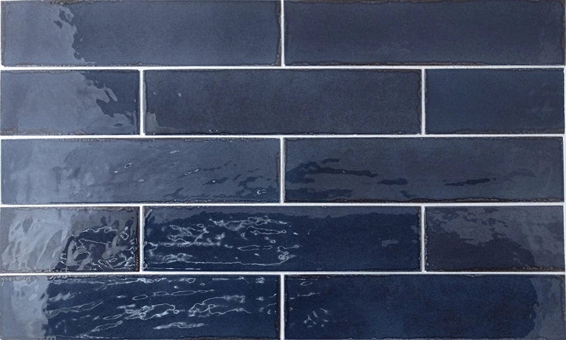 Load image into Gallery viewer, tribeca tile in blue note, 6x24.6cm
