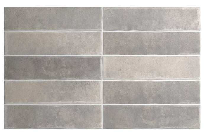 argile tile in concrete, 6x24.6cm